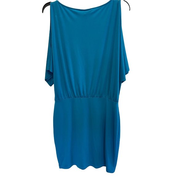 Moda International Victoria's Secret Cocktail Dress Cold Shoulder Blouson Midi L - Picture 6 of 10